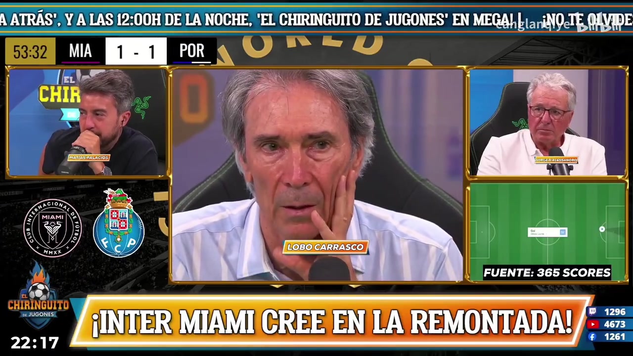 卡拉斯科观看梅西任意球后激动地回到演播室梅西是世界上最伟大