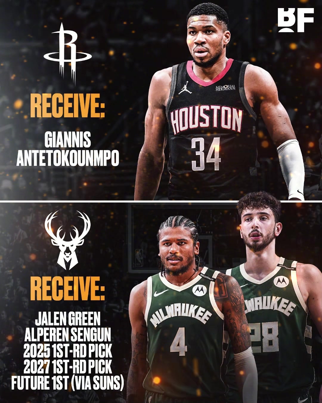 太敢想了吧美媒交易方案火箭送出杰伦-格林申京换来字母哥