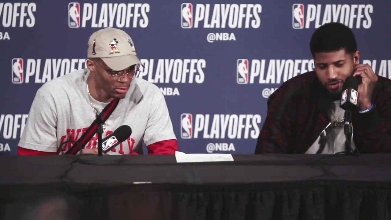 经典采访威少一脸苦涩乔治那是糟糕选择利拉德就是投进了