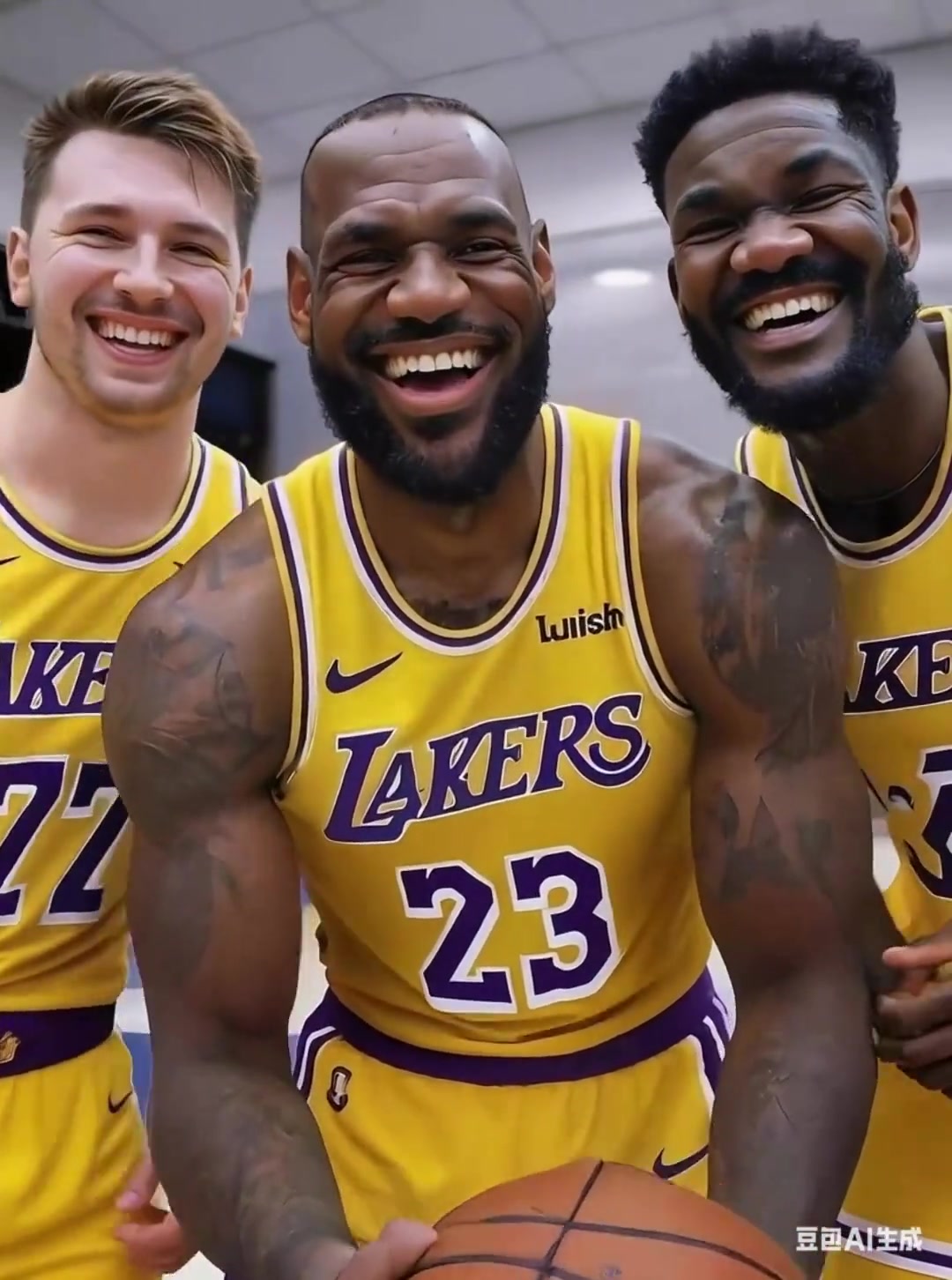 26岁艾顿看着和老詹一样老湖蜜已经AI生成詹东艾顿三巨头