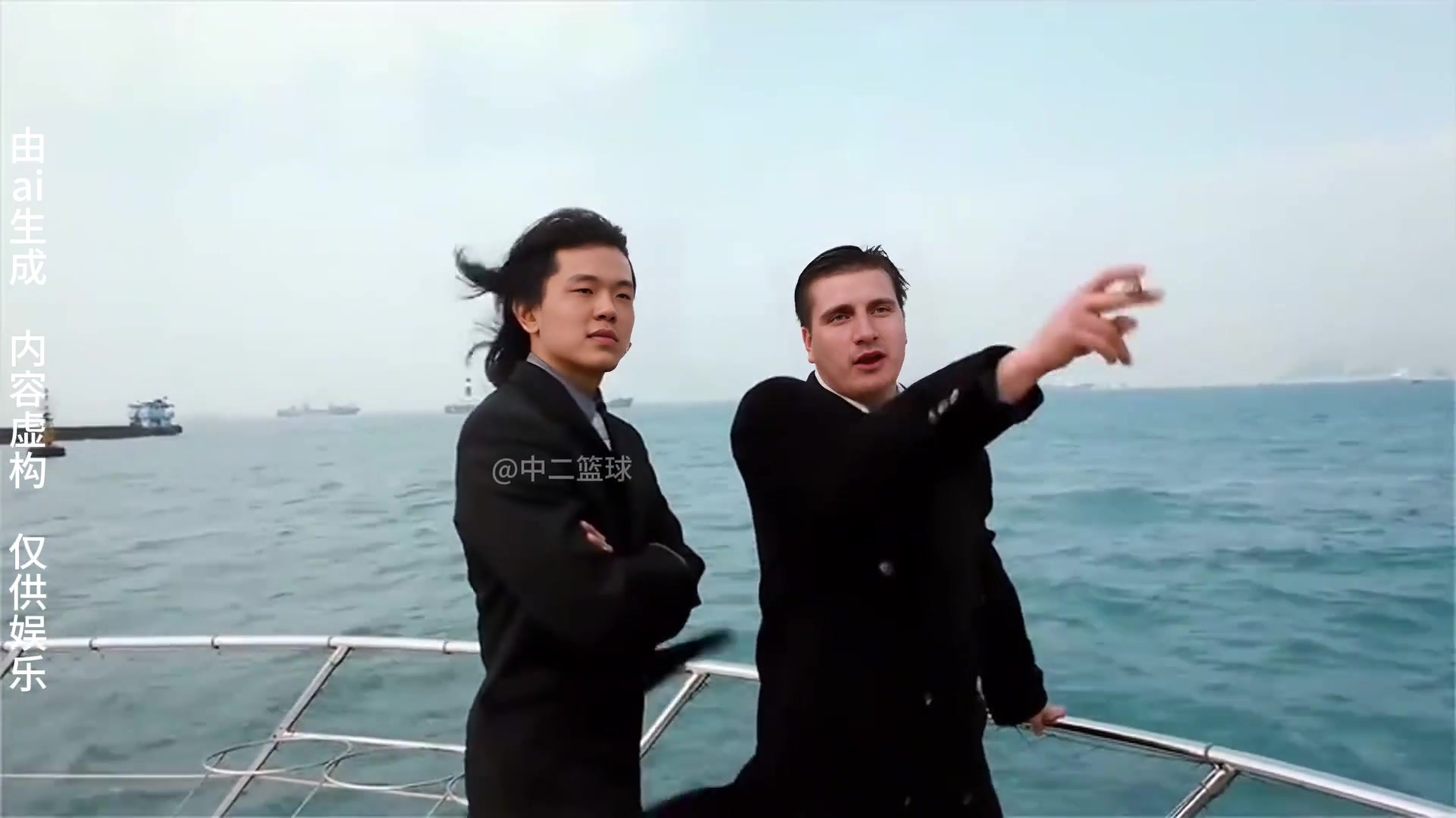 AI恶搞小杨瀚森和大佬约基奇在游艇上笑谈如何征服联盟