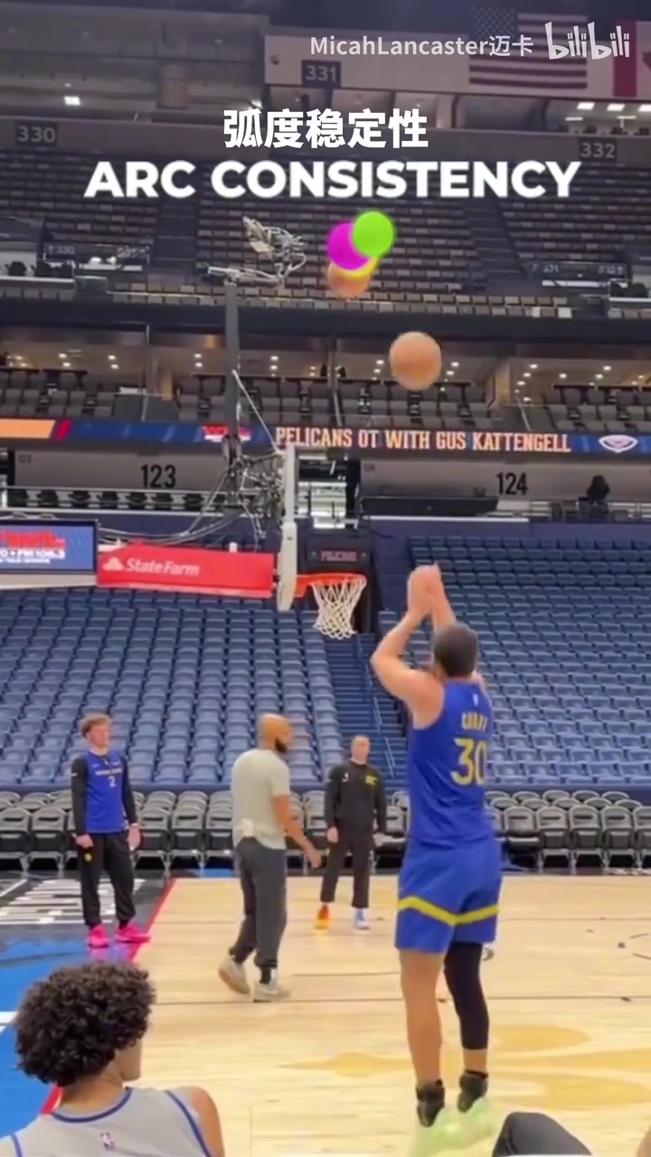 夸张近距离看库里投篮的弧线稳定性赏心悦目