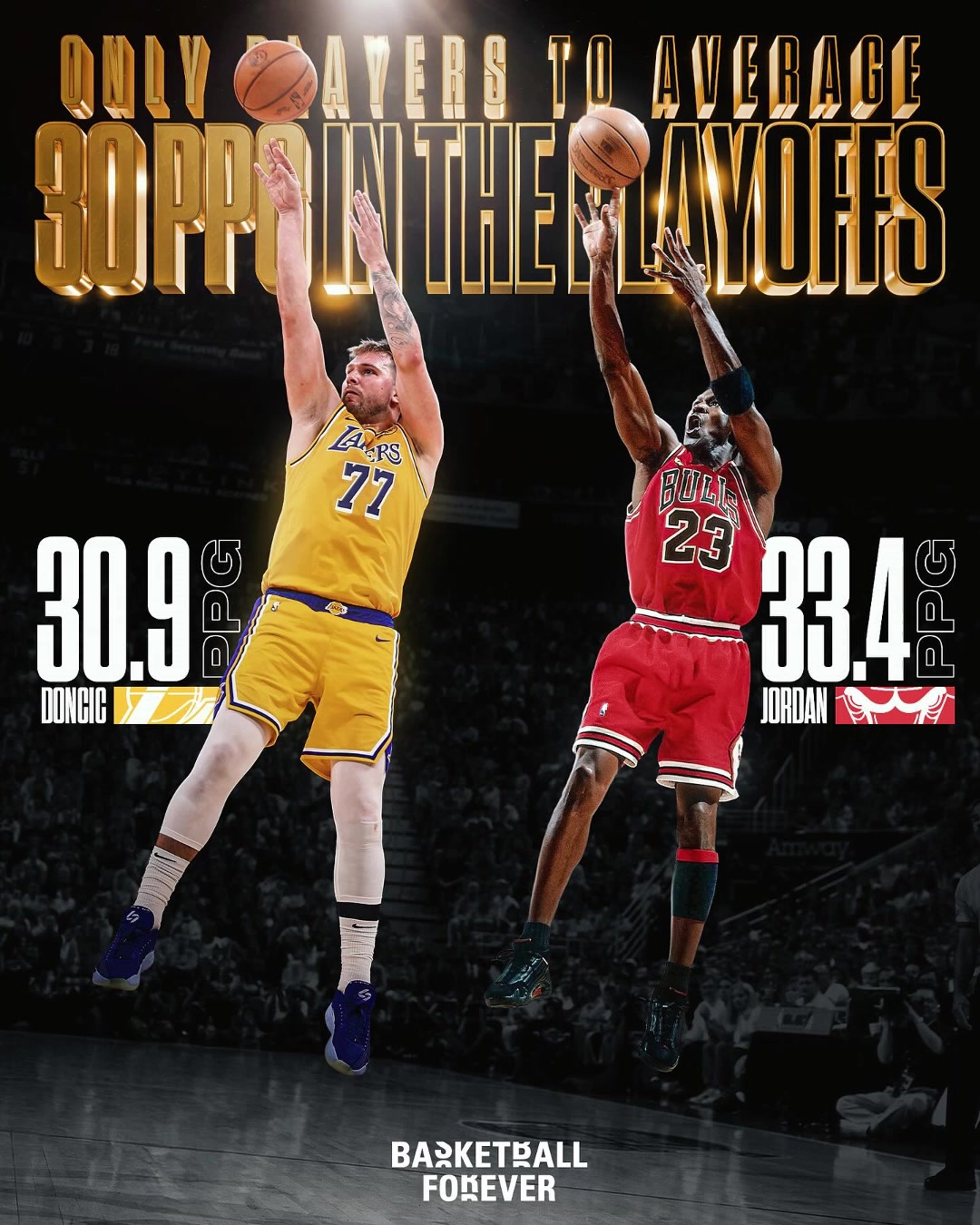 冷知识东契奇乔丹是NBA史上仅有两位季后赛场均30的