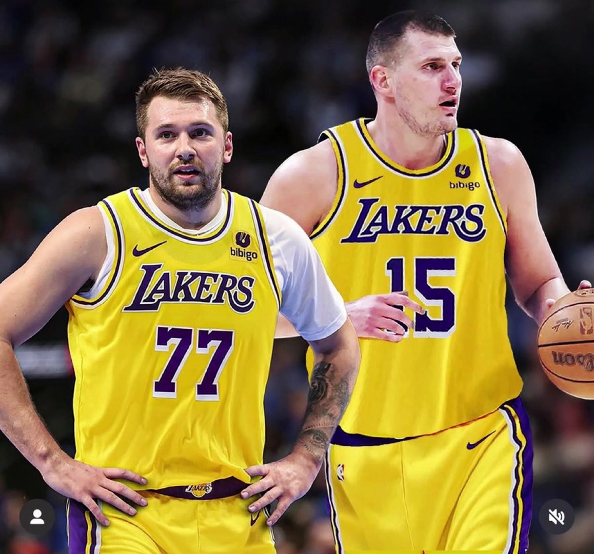 湖人媒体约基奇拒绝续约然后东契奇续约湖人了