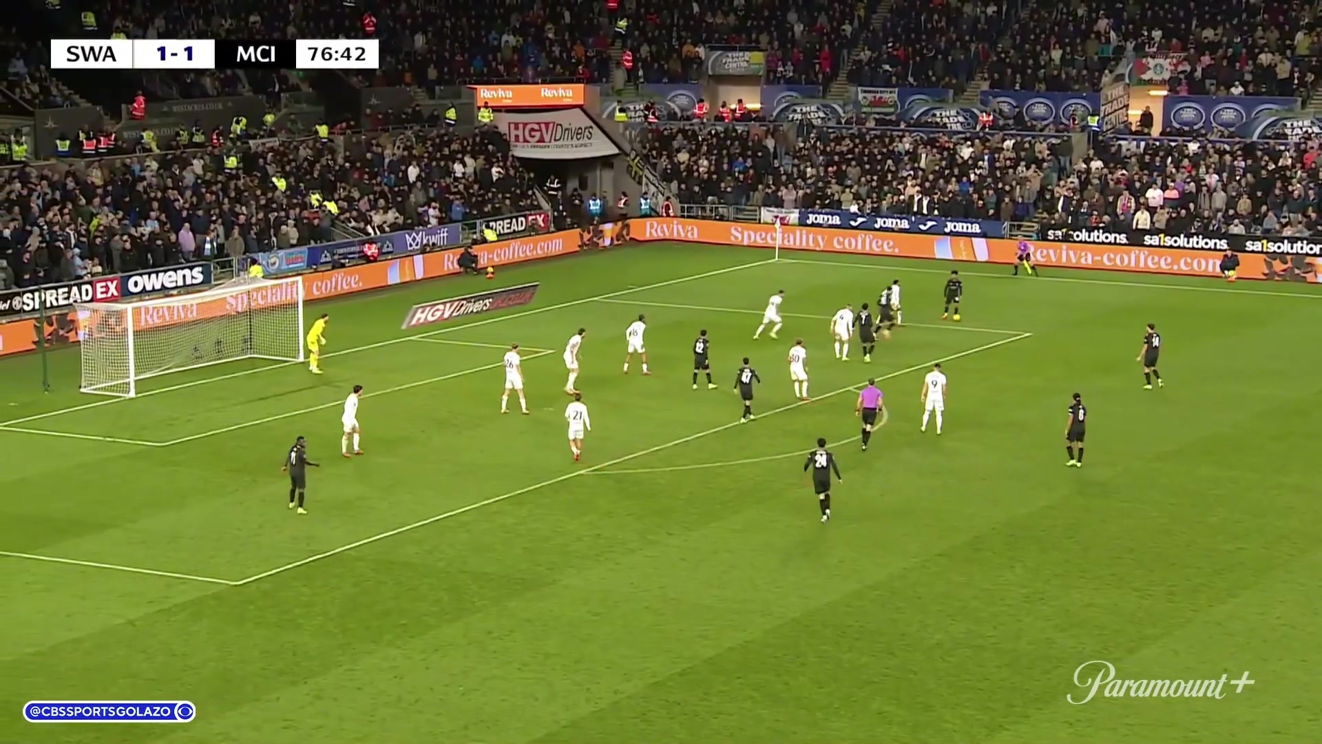 曼城反超谢尔基直塞马尔穆什晃开防守球员小角度破门