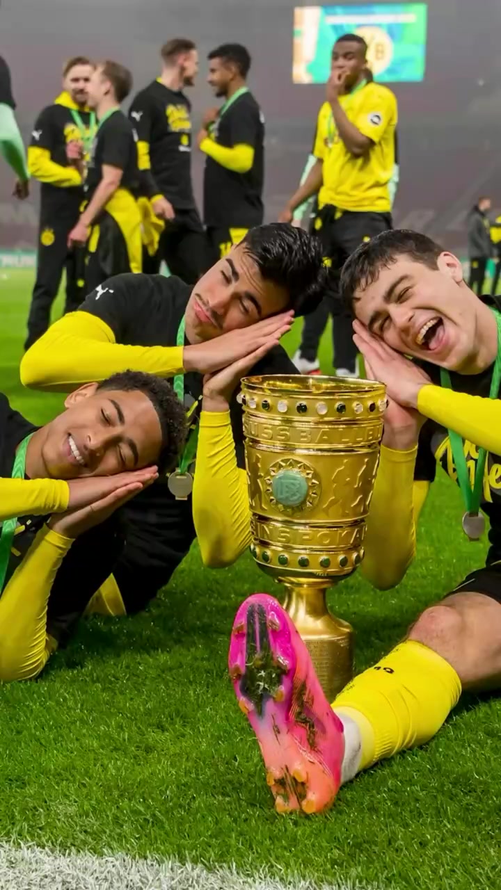 桑乔哈兰德大显身手简单回顾一下21年的德国杯决赛