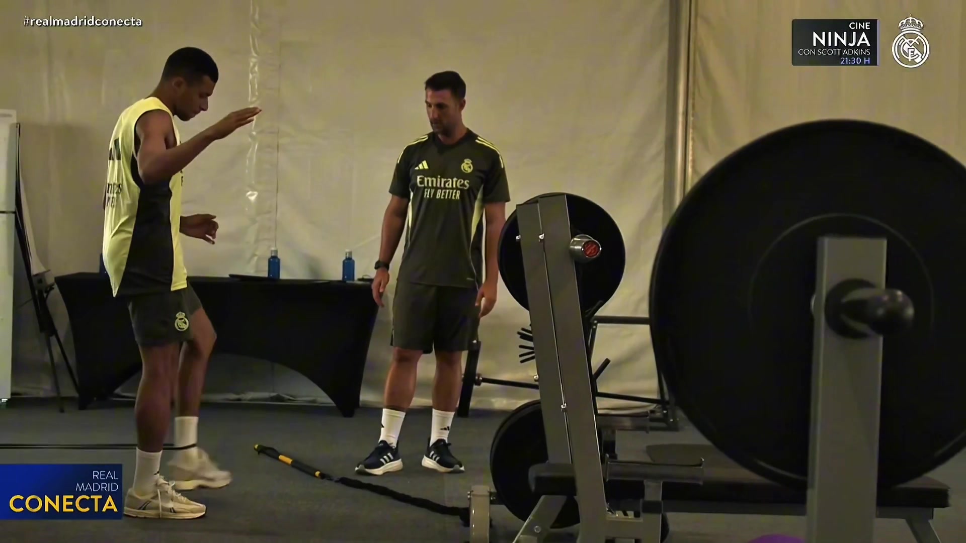 姆总瘦了啊姆巴佩健身房单独训练肉眼可见的瘦了