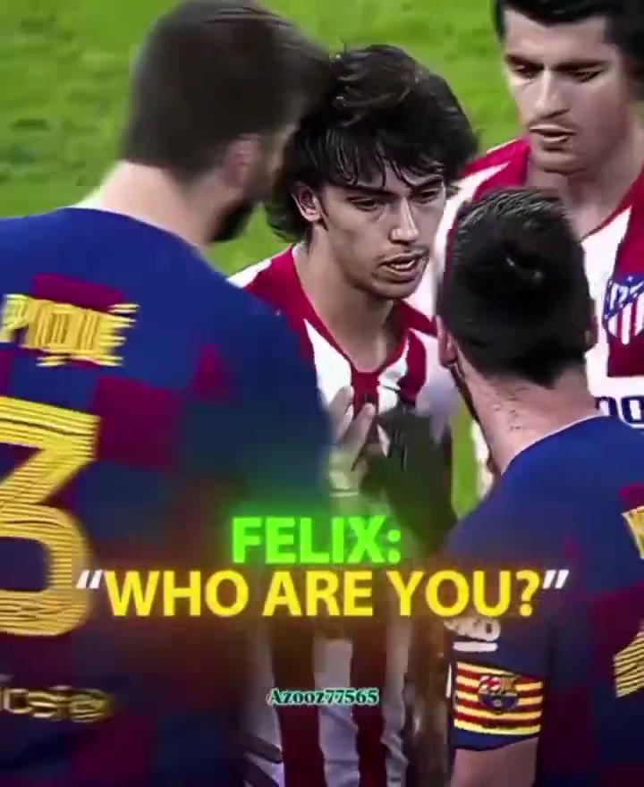 菲利克斯问梅西你是谁梅西来巴萨奖杯陈列室看看就知道了