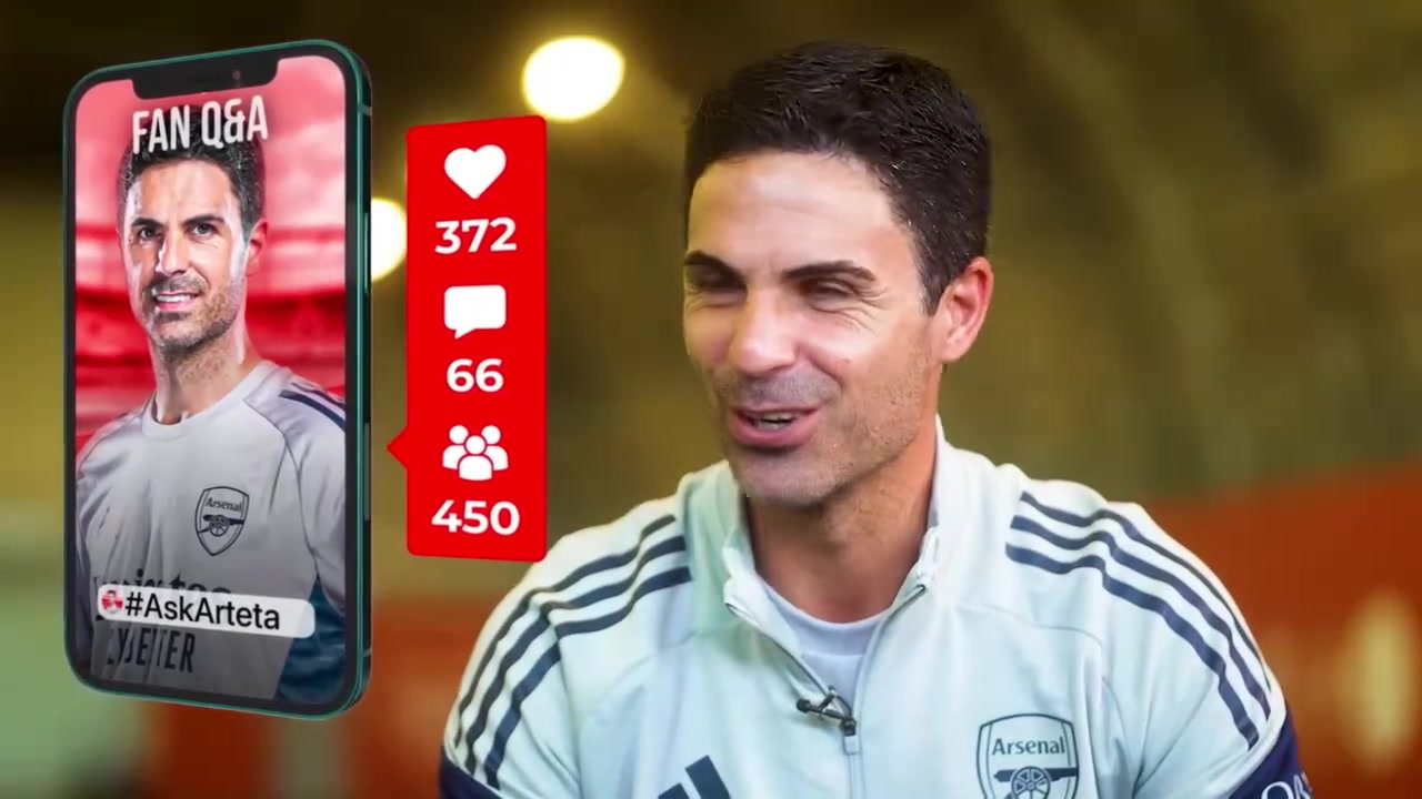 阿尔特塔回答球迷提问我选择踢足球是因为可甩锅给其他十个队友