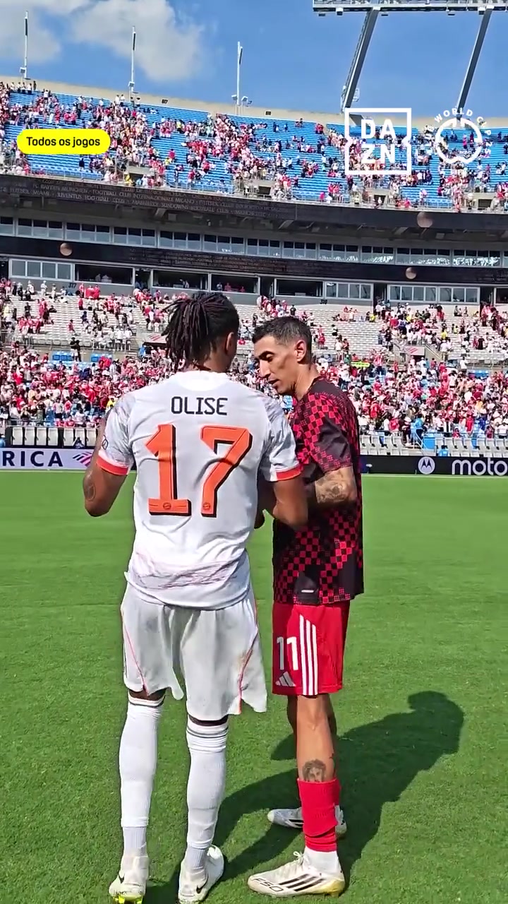 天使的魅力拜仁球星奥利塞赛后主动找迪马利亚换球衣